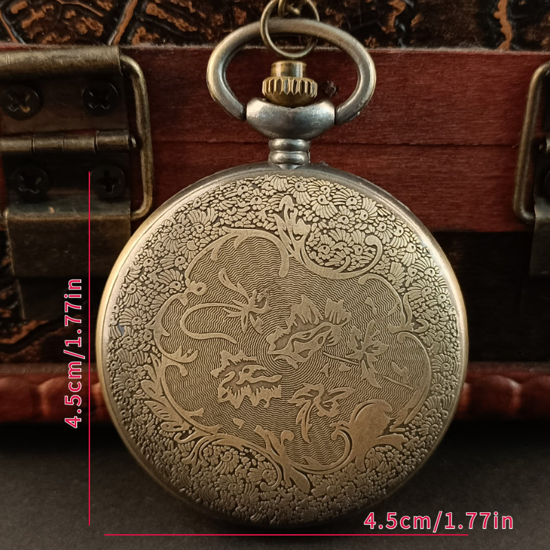 Steampunk Skull Quartz Pocket Watch Necklace Pendant For Kids