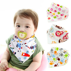 5pcs 100% Cotton Cartoon Baby Bibs Towels