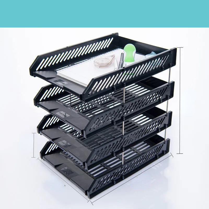 Horizontal File Tray Desktop File Column Office Supplies Storage Rack