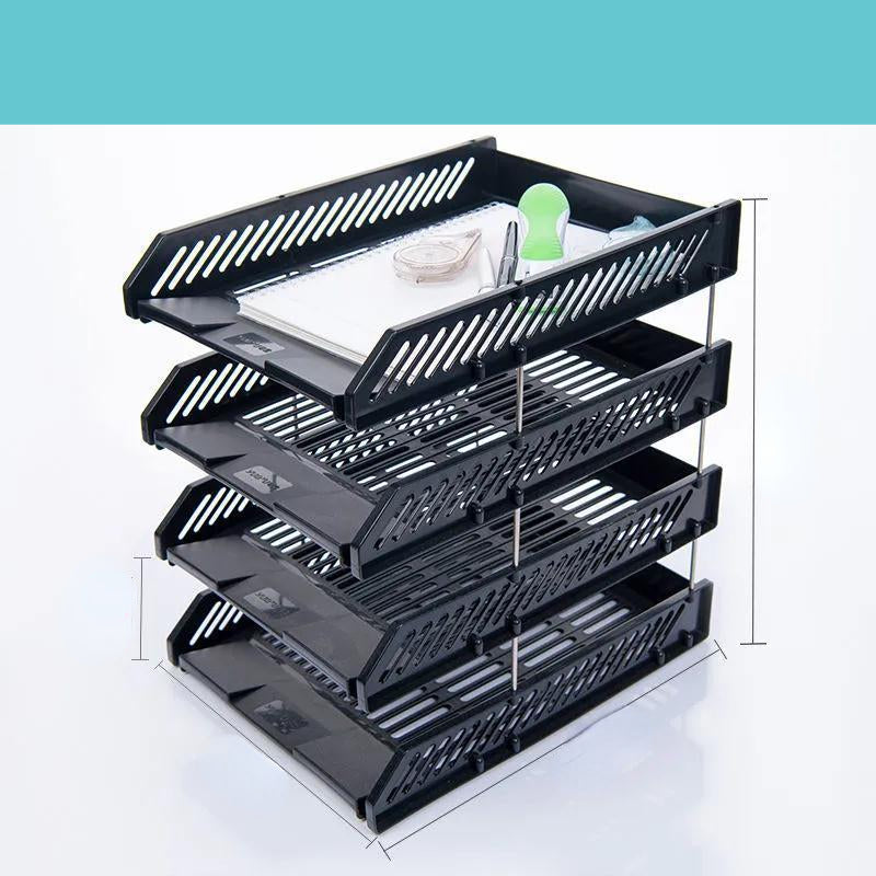 Horizontal File Tray Desktop File Column Office Supplies Storage Rack