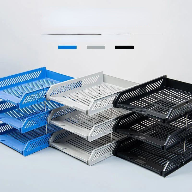 Horizontal File Tray Desktop File Column Office Supplies Storage Rack