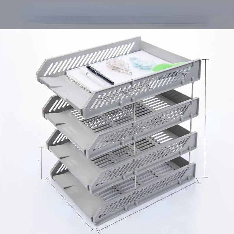Horizontal File Tray Desktop File Column Office Supplies Storage Rack