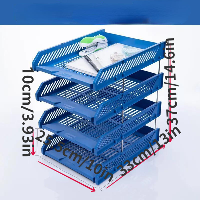 Horizontal File Tray Desktop File Column Office Supplies Storage Rack