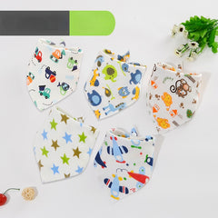 5pcs 100% Cotton Cartoon Baby Bibs Towels