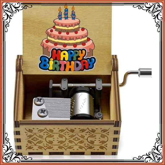 Hand Cranked Music Box Creative Gift Wooden Music Box
