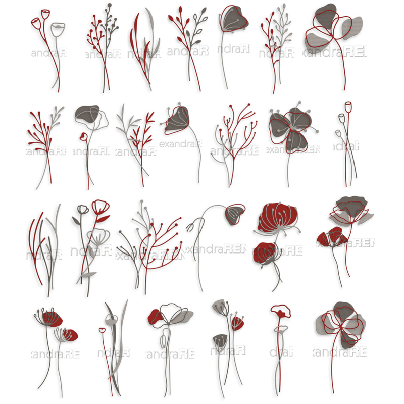Piggy Craft Metal Cutting Dies Flower Leaf Series