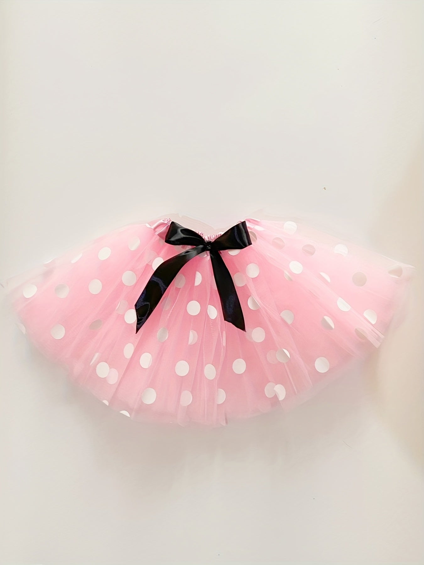 2 Pcs Girls Polka Dot Short Skirt with Headband Kids Princess Costume