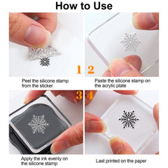 Christmas Snow House Xmas Santa Claus Deer Silicone Stamp