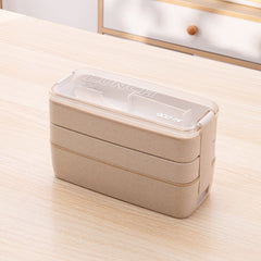 Double Layer Plastic Lunch Box Fat Reduction Meal Box Leakproof Food Container