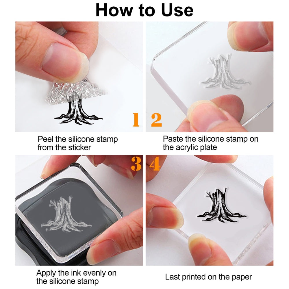 1 Sheet PVC Plastic Stamps For DIY Scrapbooking Photo Album Decorative Cards Mak
