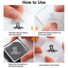 1 Sheet PVC Plastic Stamps For DIY Scrapbooking Photo Album Decorative Cards Mak