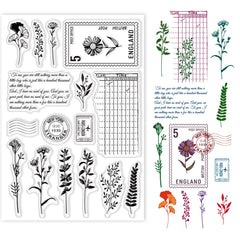 1 Sheet PVC Plastic Stamps For DIY Scrapbooking Photo Album Decorative Cards Mak
