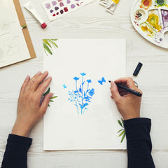 Plant Silhouette Clear Stamps Daisy Lavender Butterfly Silicone Stamp Seals