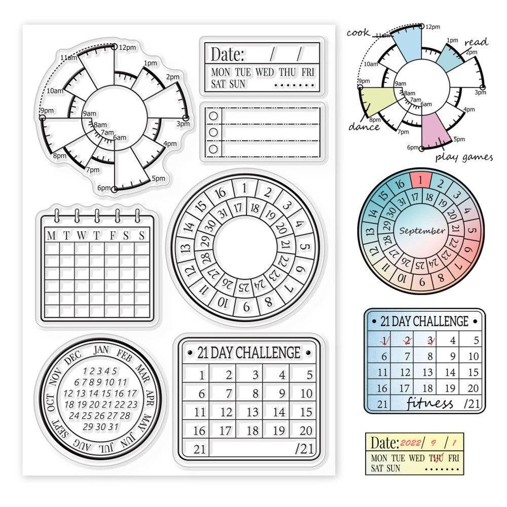 Plant Silhouette Clear Stamps Daisy Lavender Butterfly Silicone Stamp Seals