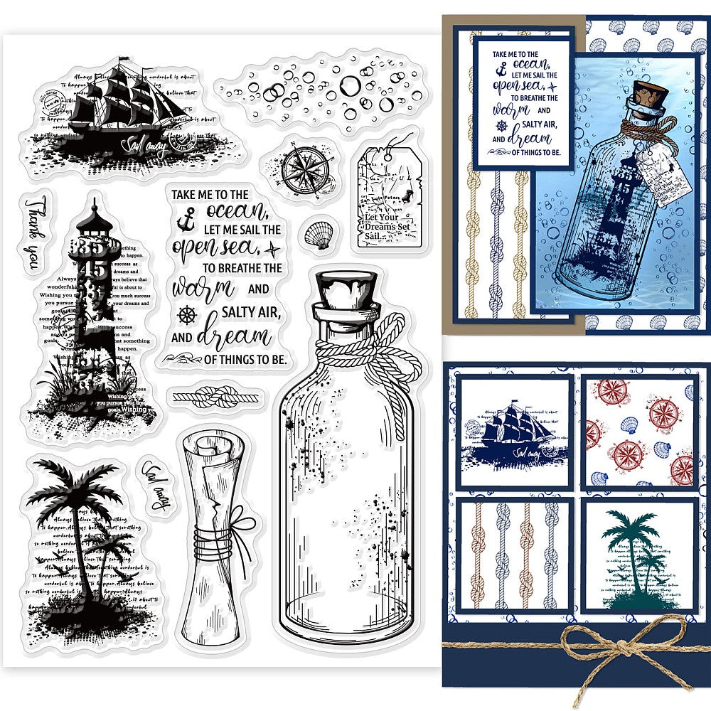 Retro Clear Stamps Floral Calendar Background Words Silicone Stamp Seals
