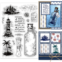 Retro Clear Stamps Floral Calendar Background Words Silicone Stamp Seals