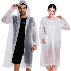 2pcs Reusable Rain Ponchos for Men and Women Stay Dry in Style