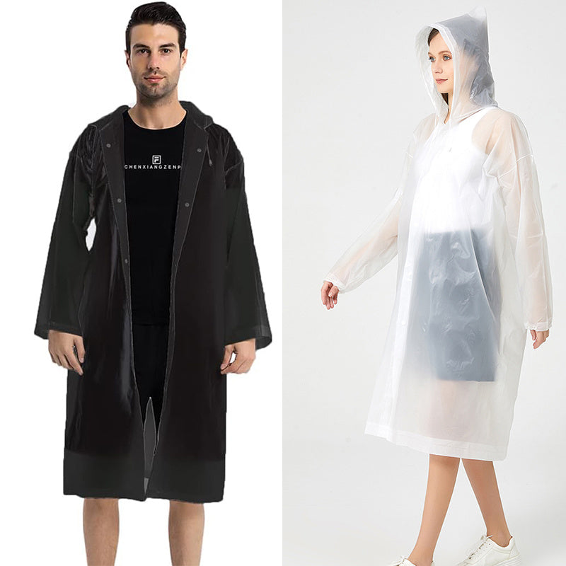 2pcs Reusable Rain Ponchos for Men and Women Stay Dry in Style