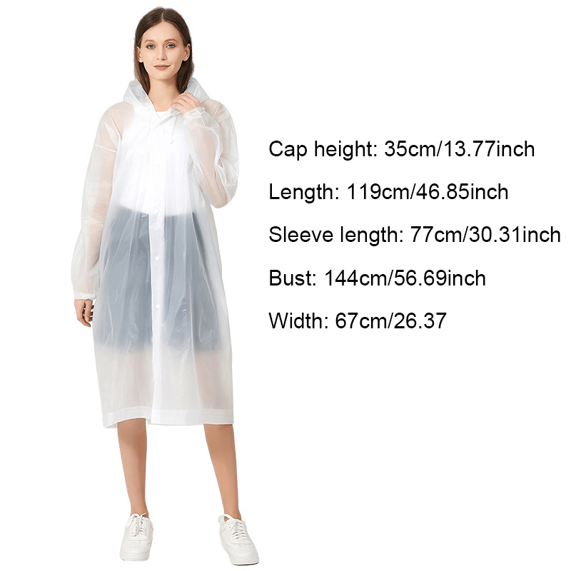 2pcs Reusable Rain Ponchos for Men and Women Stay Dry in Style