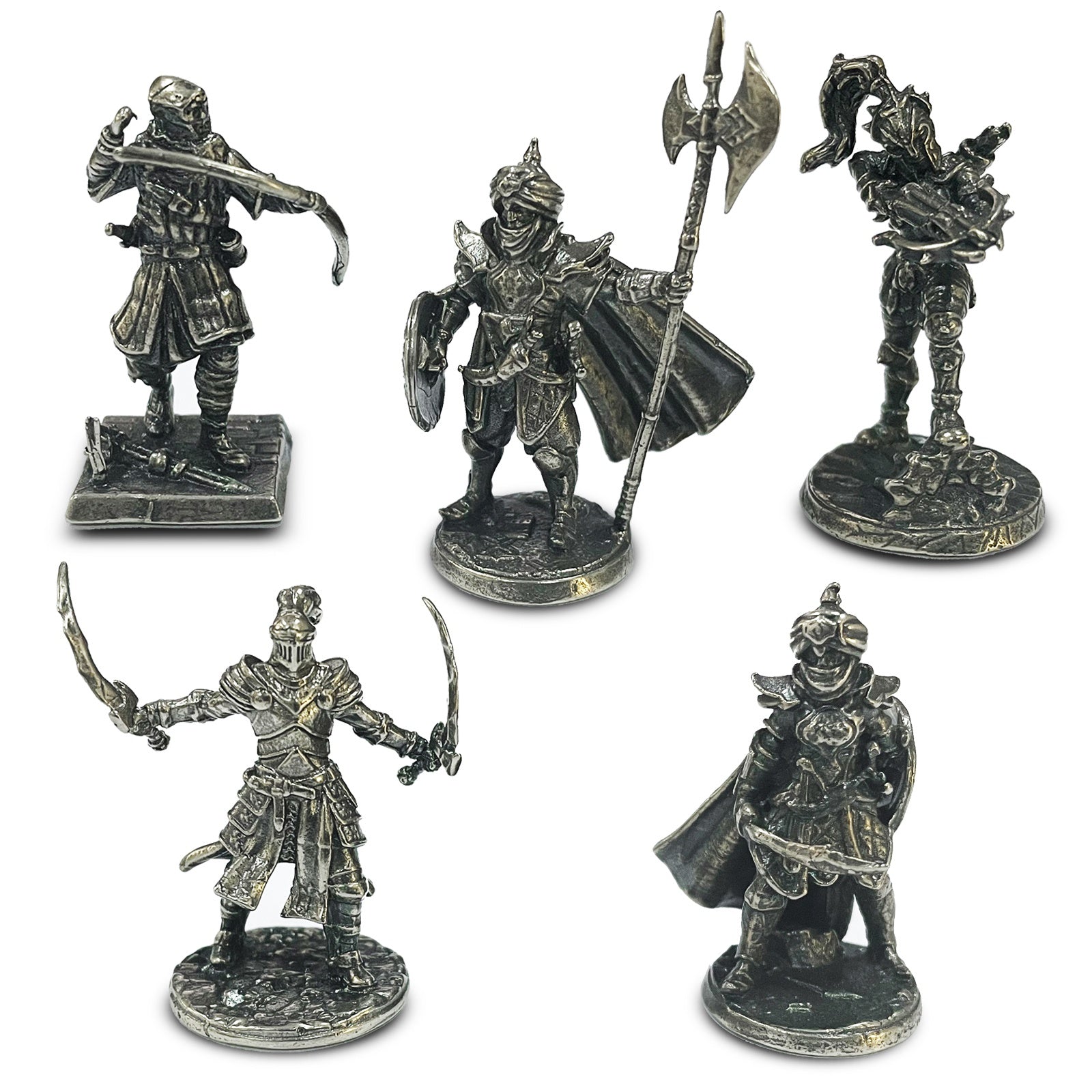 Copper Metal Warrior Arab Knight Soldier Model for Board Games Car Decoration