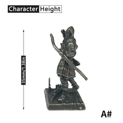 Copper Metal Warrior Arab Knight Soldier Model for Board Games Car Decoration