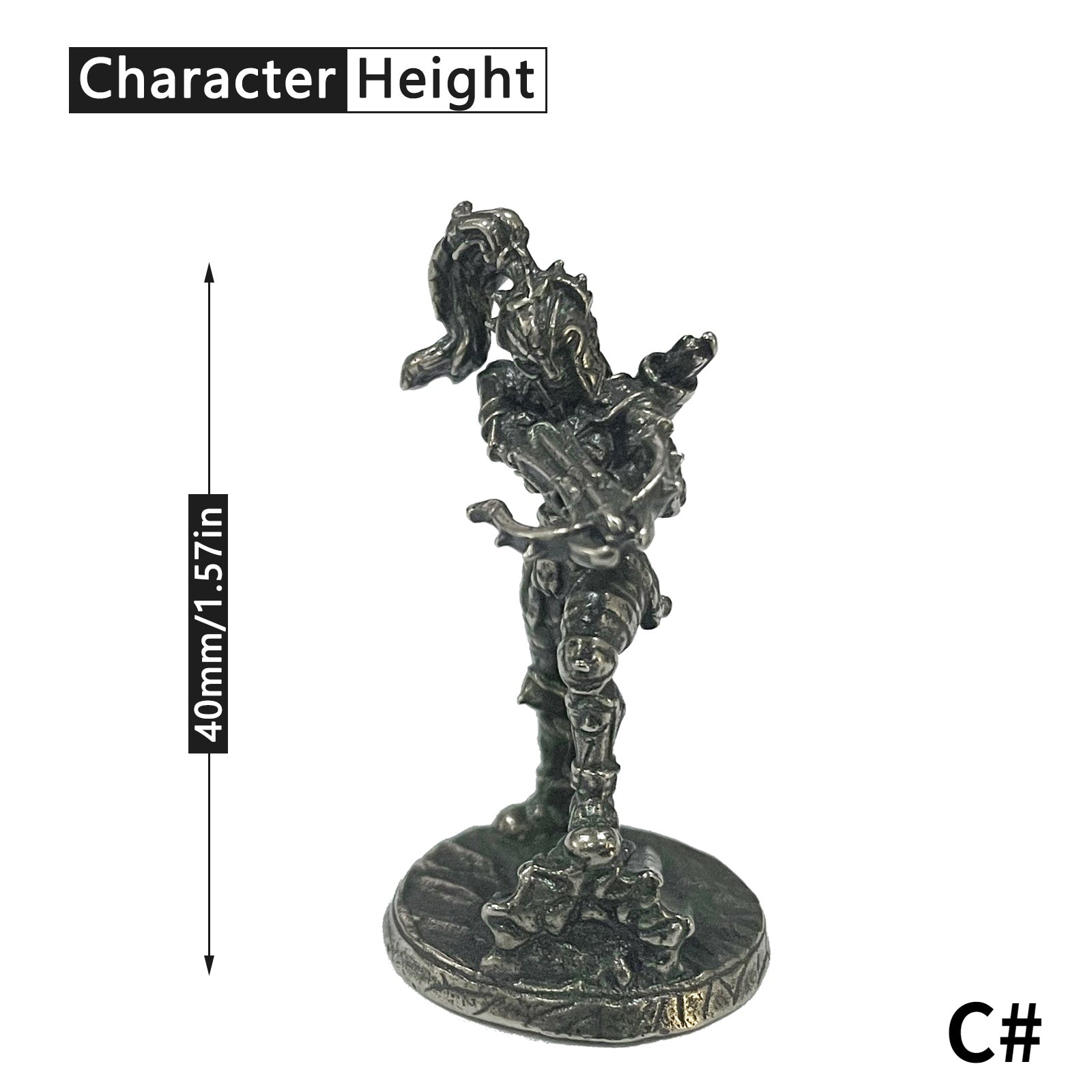 Copper Metal Warrior Arab Knight Soldier Model for Board Games Car Decoration