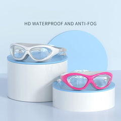 Large Frame Waterproof Swim Goggles Plating Swim Glasses