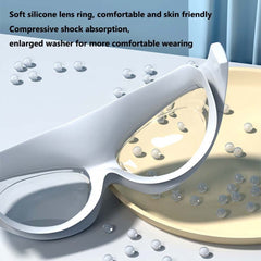 Large Frame Waterproof Swim Goggles Plating Swim Glasses