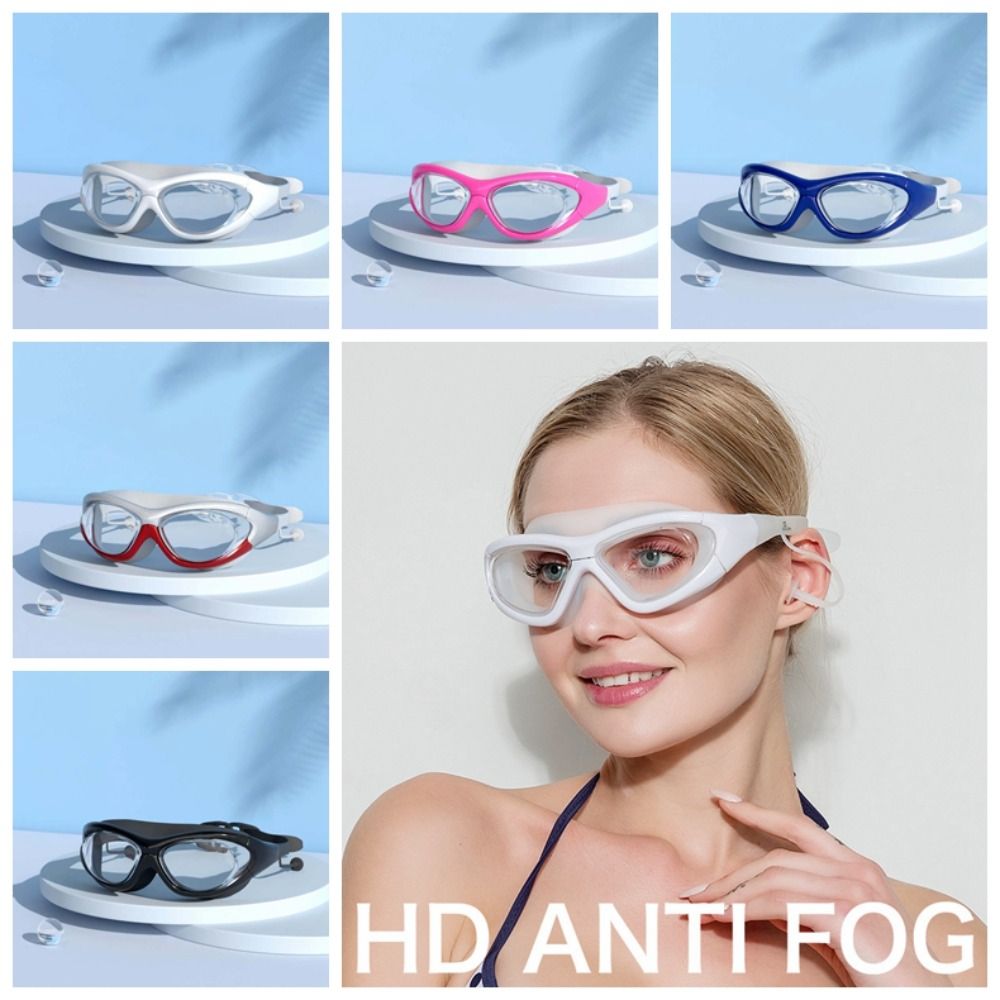Large Frame Waterproof Swim Goggles Plating Swim Glasses