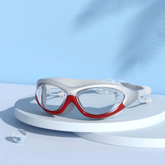 Large Frame Waterproof Swim Goggles Plating Swim Glasses