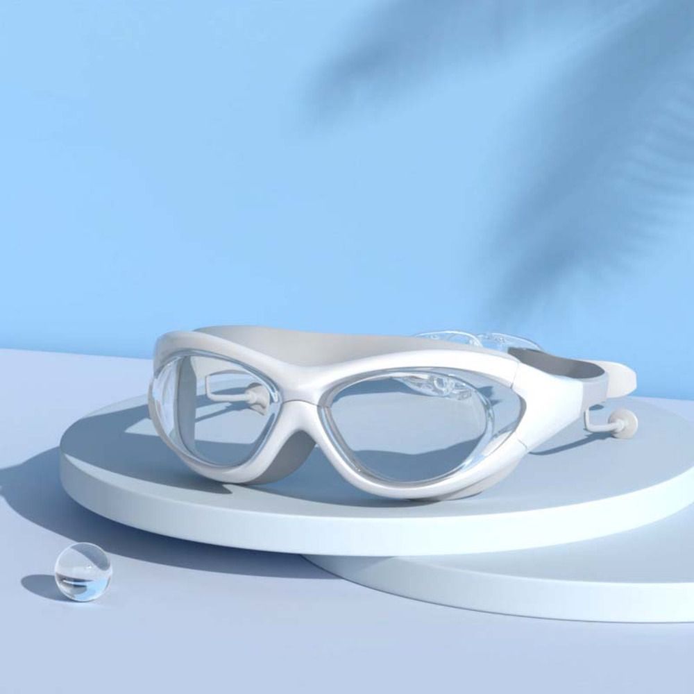 Large Frame Waterproof Swim Goggles Plating Swim Glasses
