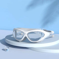 Large Frame Waterproof Swim Goggles Plating Swim Glasses