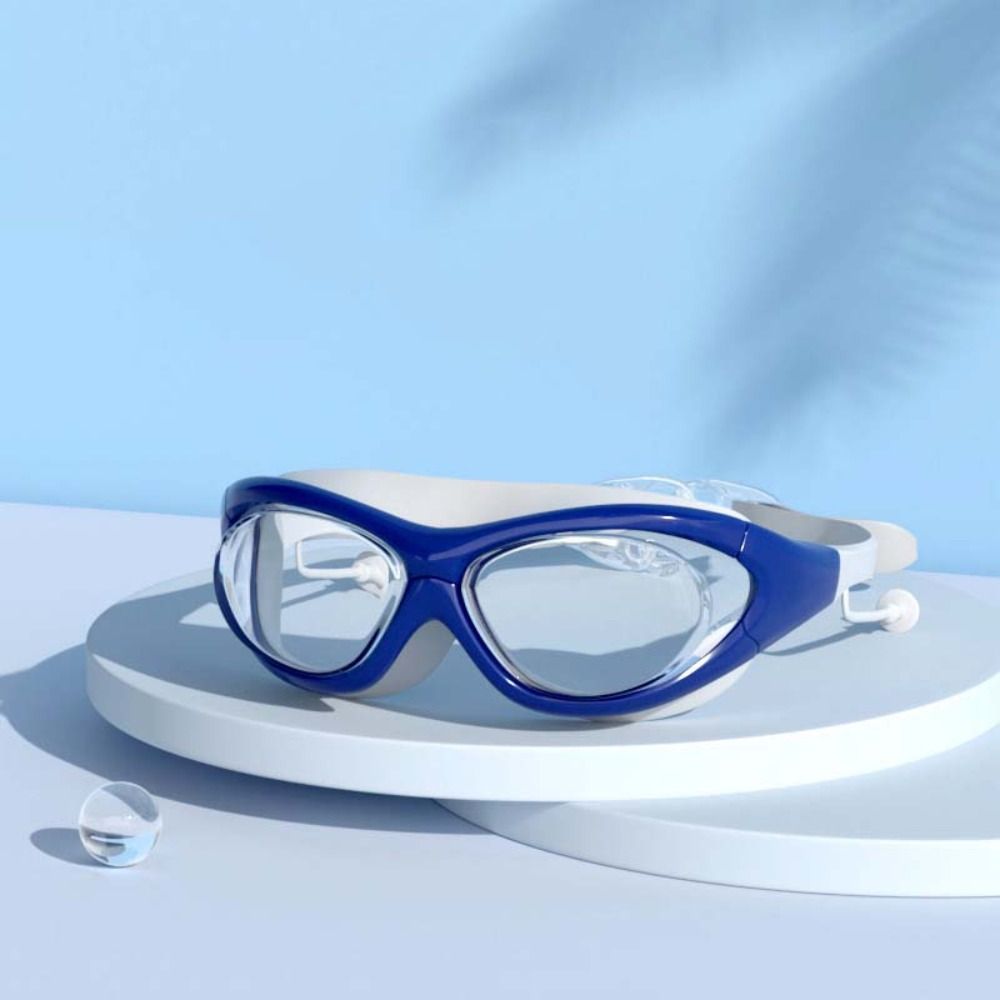 Large Frame Waterproof Swim Goggles Plating Swim Glasses
