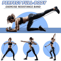 11pcs Resistance Band Set for Home Gym Workout Fitness, 10-30 Pounds