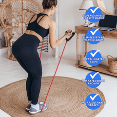 11pcs Resistance Band Set for Home Gym Workout Fitness, 10-30 Pounds