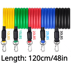 11pcs Resistance Band Set for Home Gym Workout Fitness, 10-30 Pounds