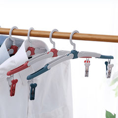 2pcs Portable Folding Clothes Hanger Travel Clothes Hanger Stretch Drying Rack