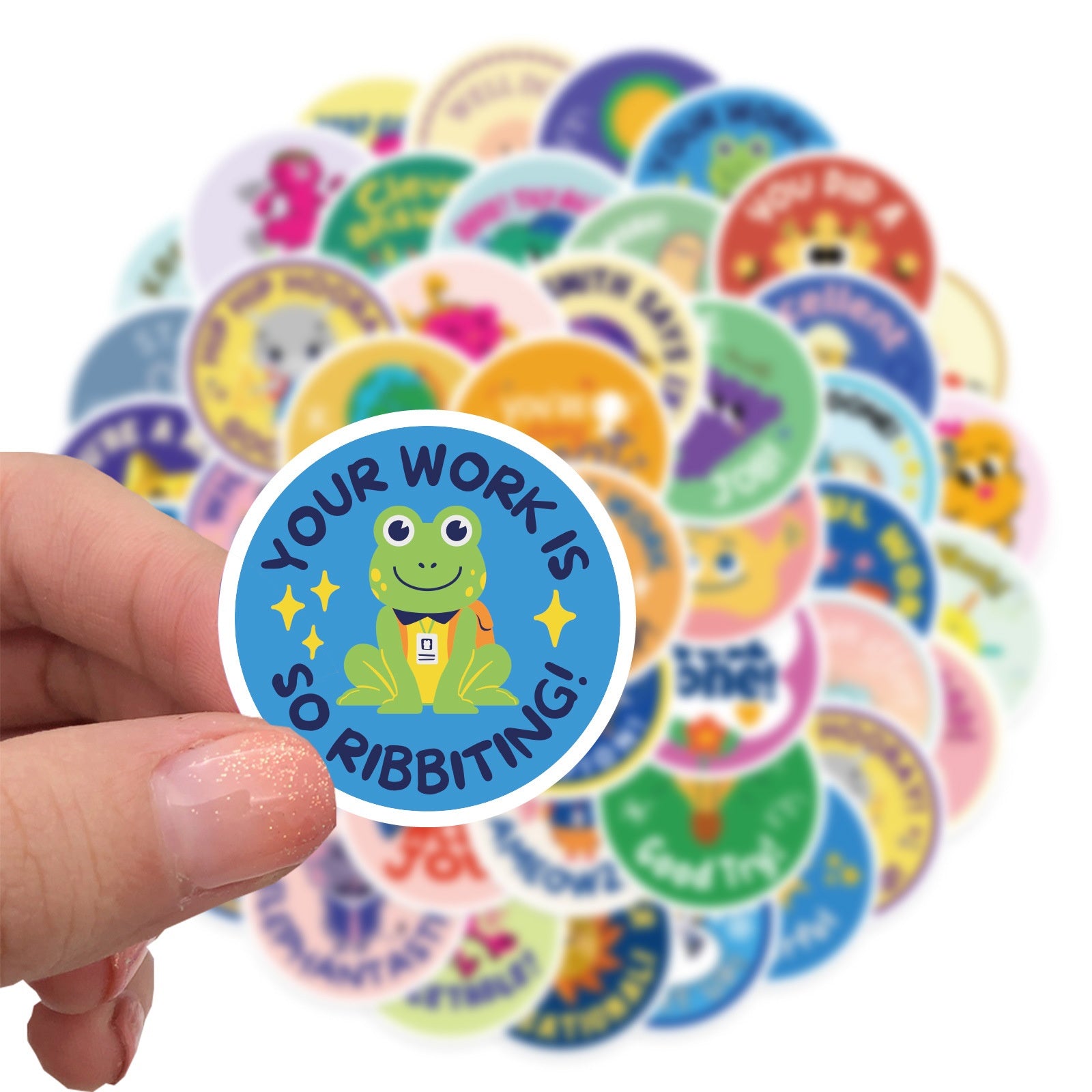 50PCS Reward Stickers For Good Job Vinyl Waterproof Stickers