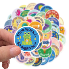 50PCS Reward Stickers For Good Job Vinyl Waterproof Stickers
