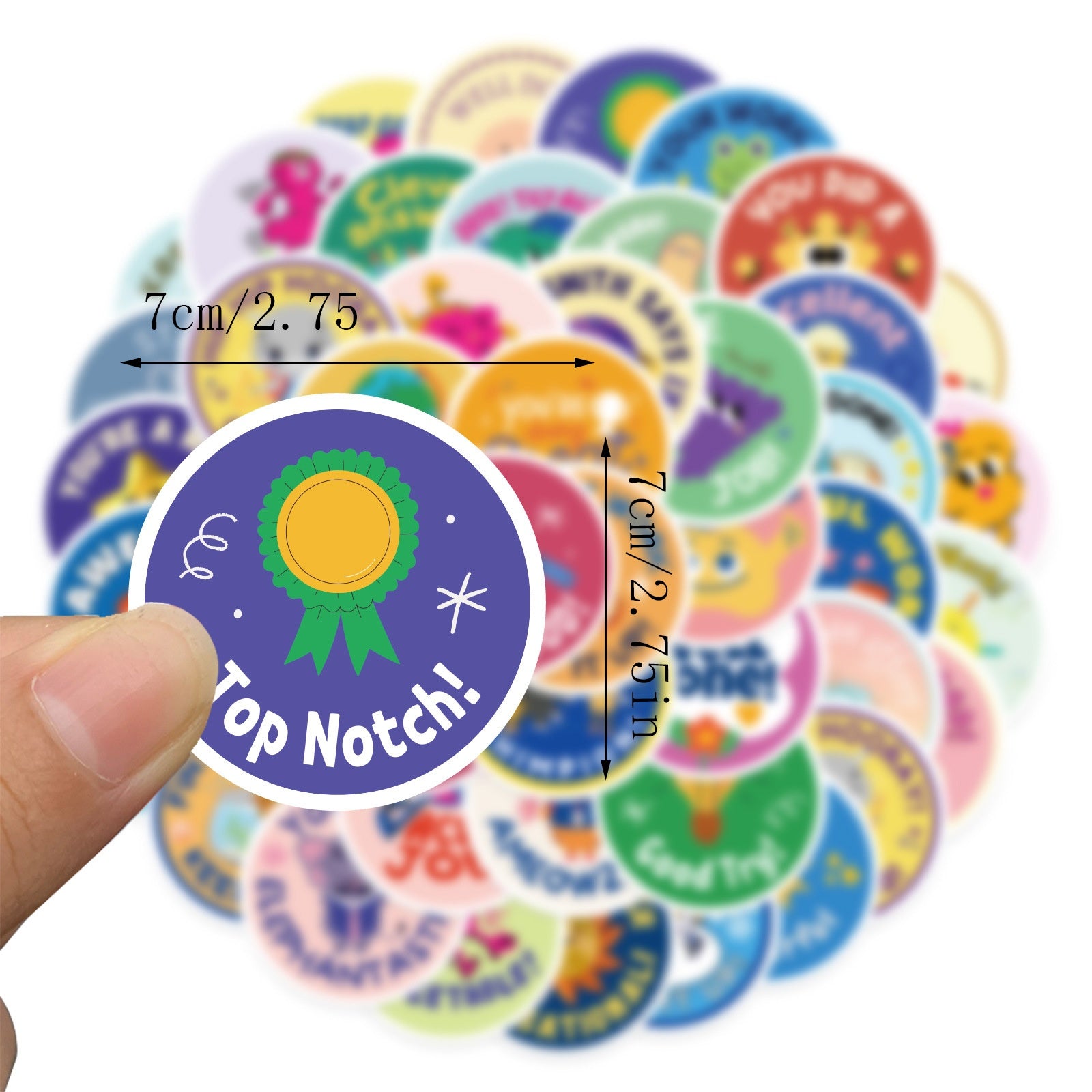 50PCS Reward Stickers For Good Job Vinyl Waterproof Stickers