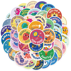 50PCS Reward Stickers For Good Job Vinyl Waterproof Stickers