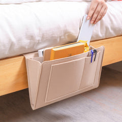 Stylish Bedside Hanging Storage Bag with Phone Remote and Tissue Holder