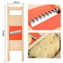 Potato Slicer Cut Potato Grid Wipe Grid Vegetable Cutter Red