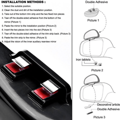 360 Degree Adjustable Car Rearview Mirror Wide Angle Side Rearview Mirror
