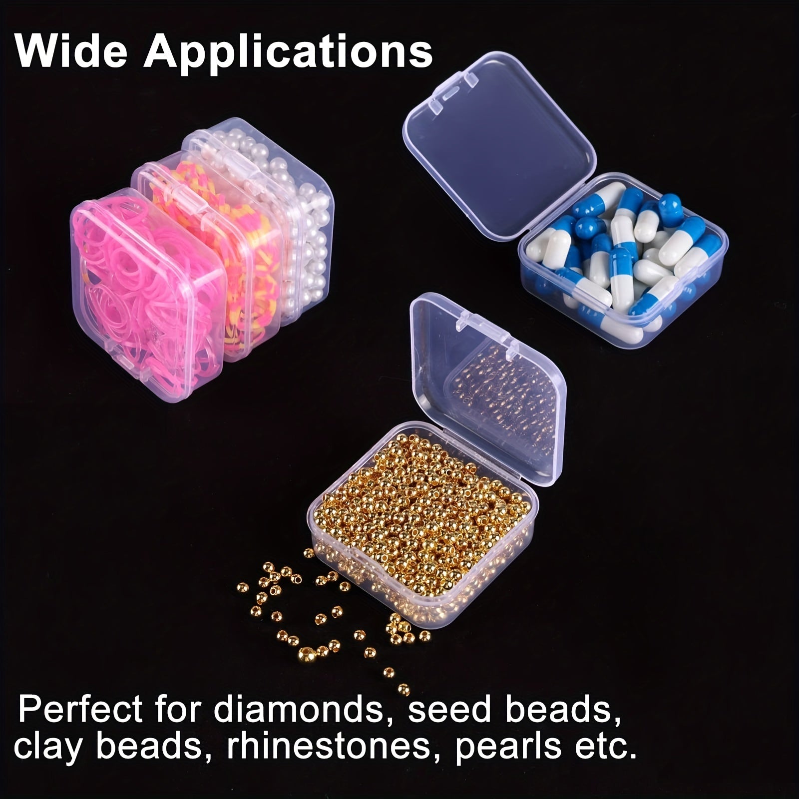Beaded Storage Box Nail Art Jewelry Earring Mini Storage Box