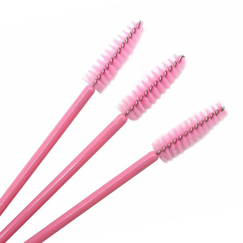 50pcs Nylon Brush Eyelash Roller Spiral Eyebrow Brush Eye Makeup Tools