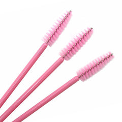 50pcs Nylon Brush Eyelash Roller Spiral Eyebrow Brush Eye Makeup Tools