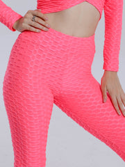 Honeycomb Butt Lifting Leggings High Waist Yoga Pants