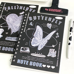 Sleek Spiral Coil Crystal Glass A5 Notebook for Students & Writers