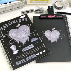 Sleek Spiral Coil Crystal Glass A5 Notebook for Students & Writers